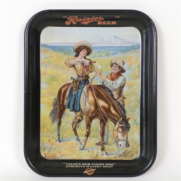 Rainier Cowgirl Serving Cowboy Western Tray